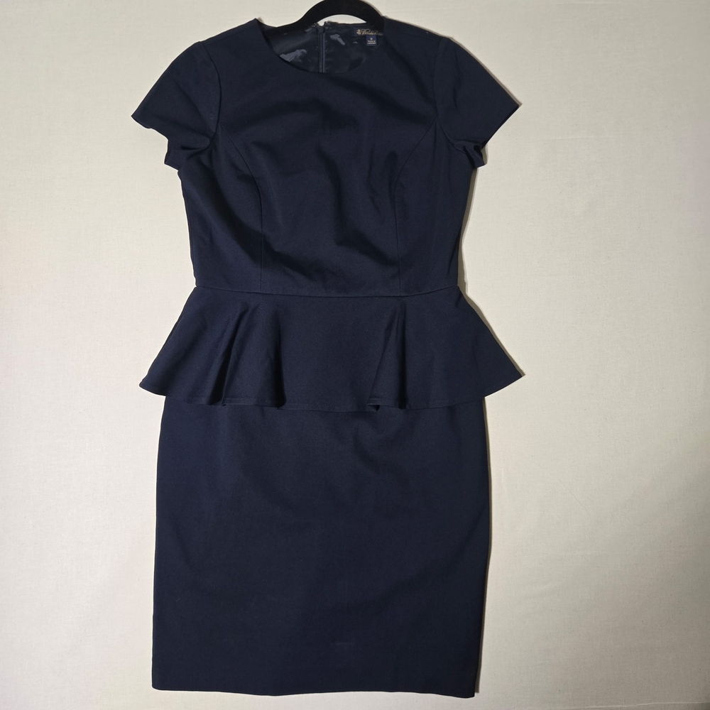 Brooks Brothers Navy Peplum Mini Dress